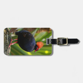 Etiqueta De Bagagem Perfil de um Partucho de Madeira Deitada em Rota R