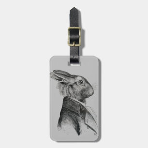 Etiqueta De Bagagem Perfil do Retrato do Coelho