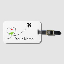 Etiqueta De Bagagem Perfusão De Golf Projetada Para Viajante