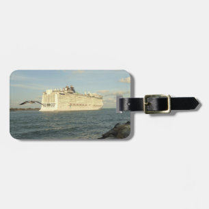 Etiqueta De Bagagem Perseguição épico - pássaro e navio de cruzeir