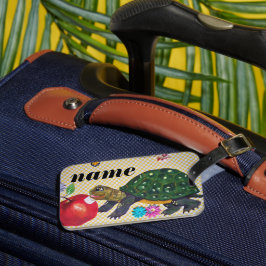 Etiqueta De Bagagem Personalização do Menino da Tartaruga