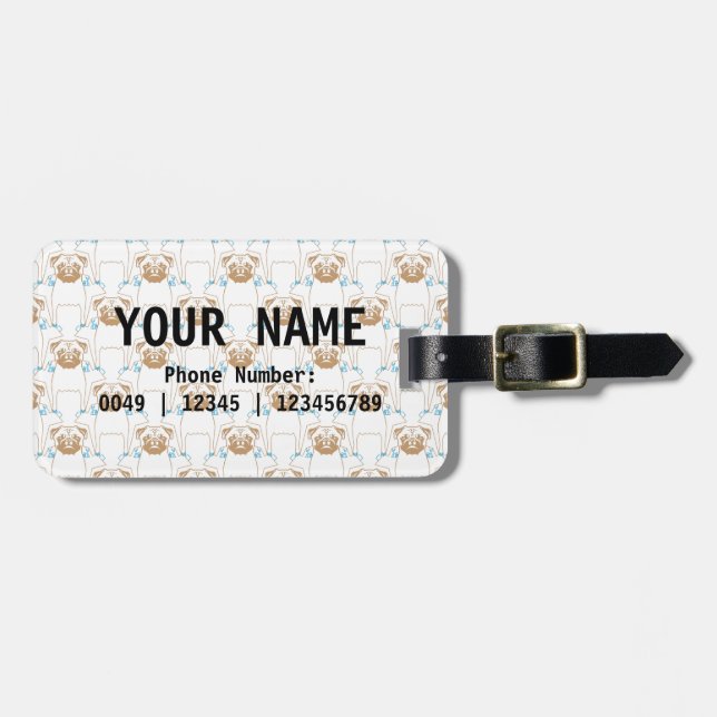 Etiqueta de Bagagem - Personalizada (Frente Horizontal)