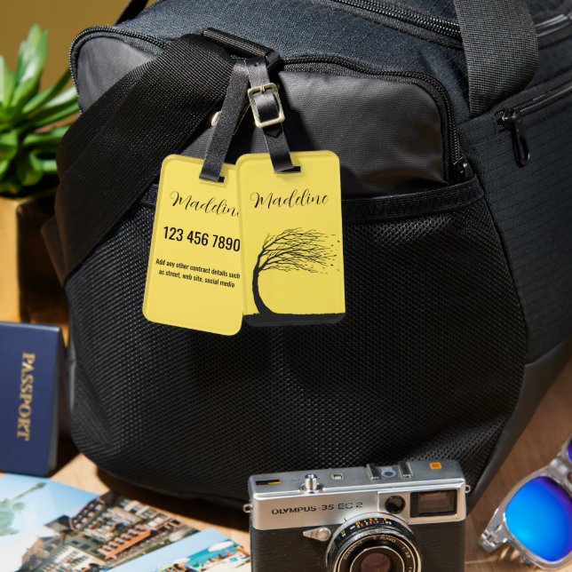 Etiqueta de Bagagem Personalizada (Frente e verso)