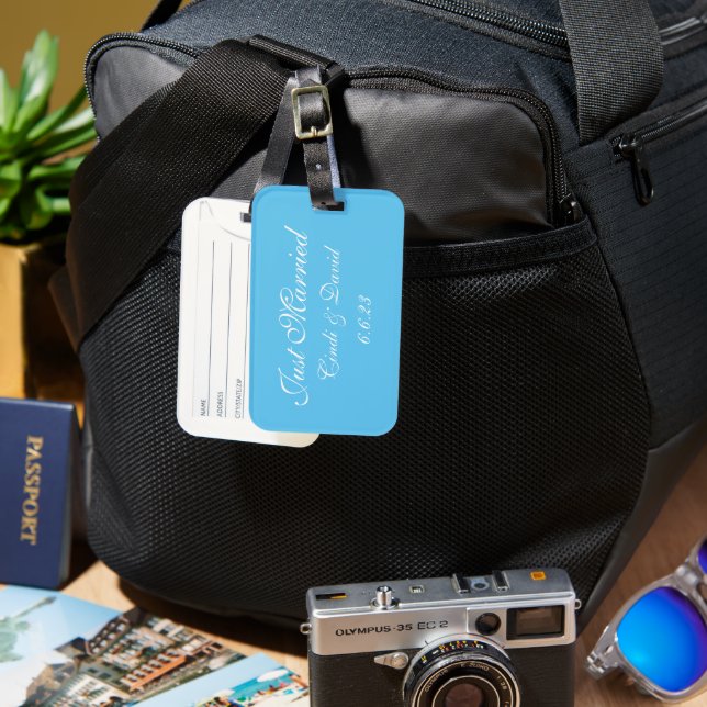 Etiqueta de bagagem personalizada (Frente e Verso)