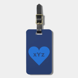 Etiqueta de bagagem personalizada Blue Heart