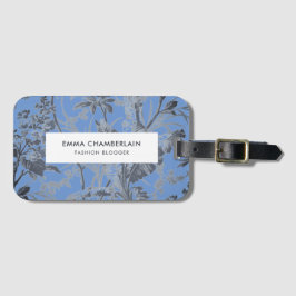 Etiqueta de Bagagem Personalizada Botanical Blue C