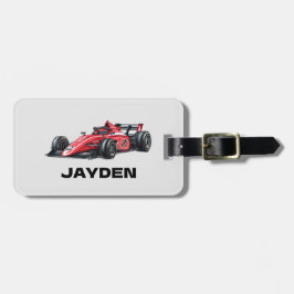 Etiqueta de Bagagem Personalizada Carro de Corrida