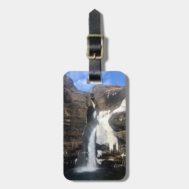 Etiqueta de bagagem personalizada - Cascata da Isl (Frente Vertical)