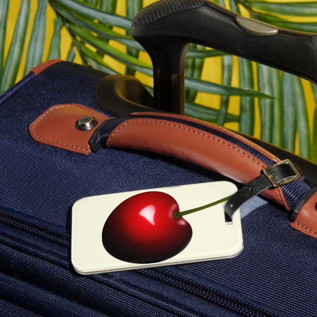 Etiqueta de Bagagem Personalizada com Cereja (Frente Insitu 3)