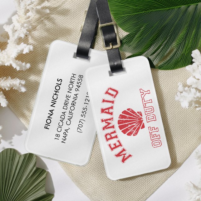 Etiqueta de Bagagem Personalizada com Faixa Branca (Criador carregado)