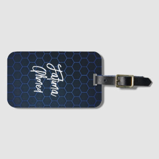 Etiqueta de bagagem personalizada com tipografia m