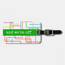 Etiqueta de Bagagem Personalizada das Setas Colori