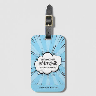 Etiqueta de bagagem personalizada de arte em quadr