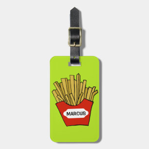 Etiqueta de bagagem personalizada de batatas frita