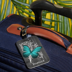 Etiqueta de Bagagem Personalizada de Borboleta Rú
