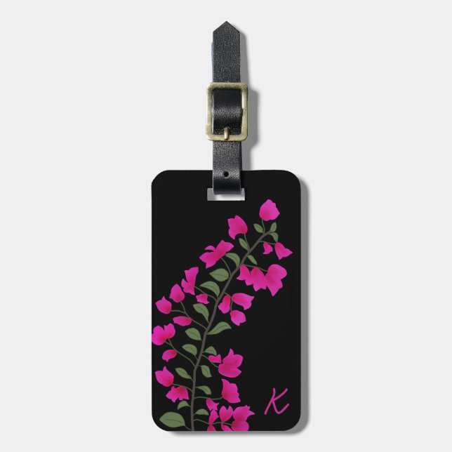 Etiqueta de Bagagem Personalizada de Bougainvillea (Frente Vertical)