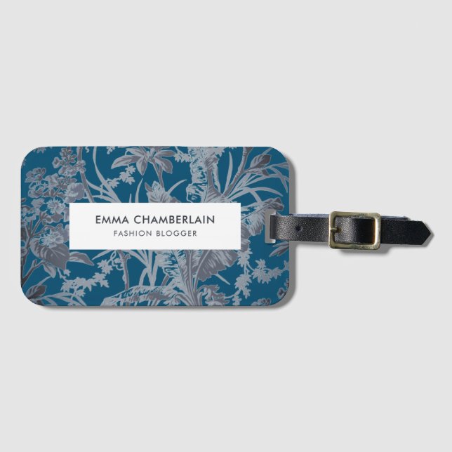 Etiqueta de Bagagem Personalizada de Chinoiserie T (Frente Horizontal)