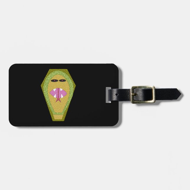 Etiqueta de bagagem personalizada de cobra letal e (Frente Horizontal)