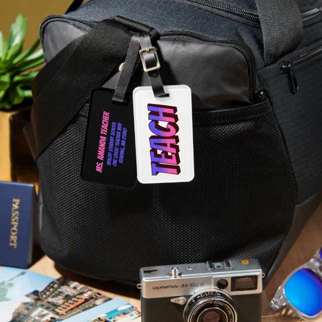 Etiqueta de Bagagem Personalizada de Estilo de Car (Frente e verso)