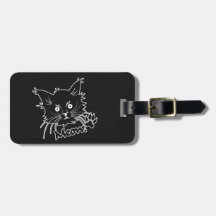 Etiqueta de bagagem personalizada de Gato Negro