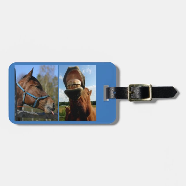 Etiqueta de bagagem personalizada de Horse Lover (Frente Horizontal)