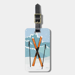 Etiqueta de bagagem personalizada de inverno no es