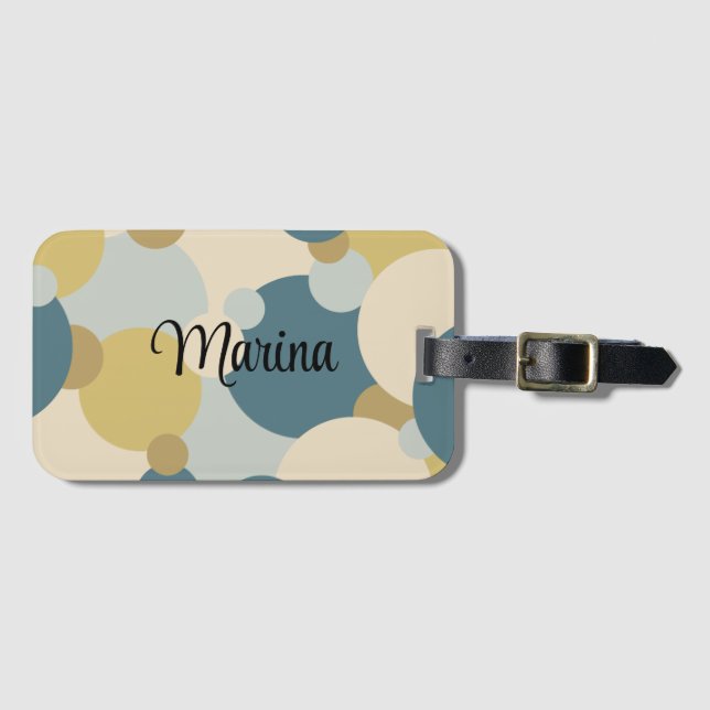 Etiqueta de bagagem personalizada de moléculas ama (Frente Horizontal)