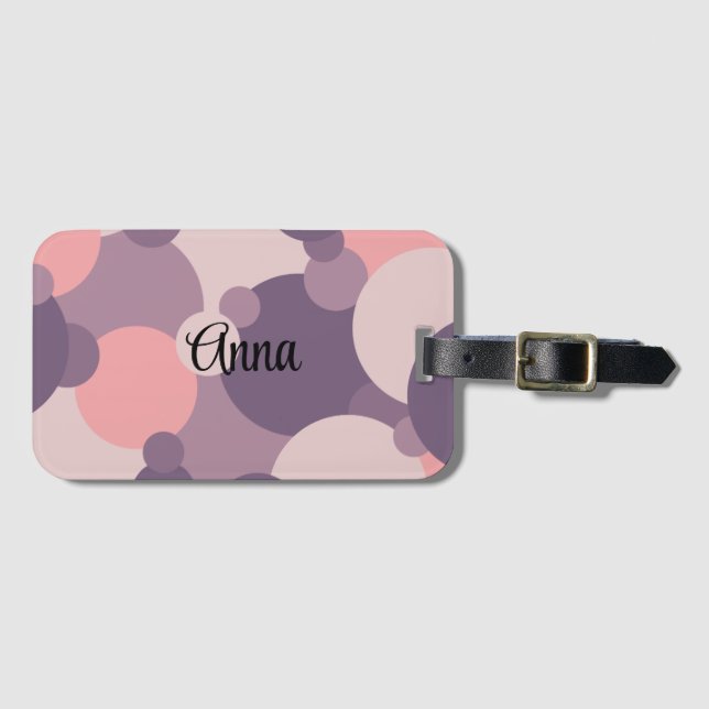 Etiqueta de bagagem personalizada de moléculas rox (Frente Horizontal)