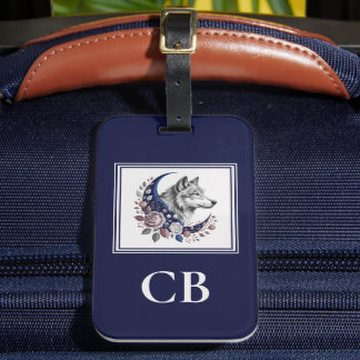 Etiqueta de Bagagem Personalizada de Monograma e L