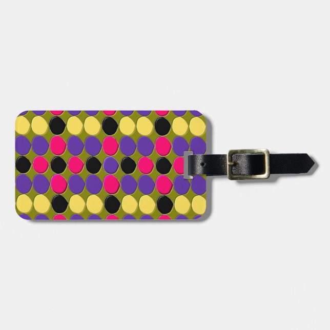 Etiqueta de bagagem personalizada de muitos pontos (Frente Horizontal)