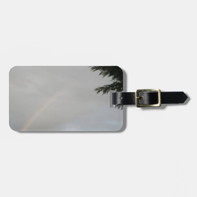 Etiqueta de Bagagem Personalizada do Arco-Íris (Frente Horizontal)