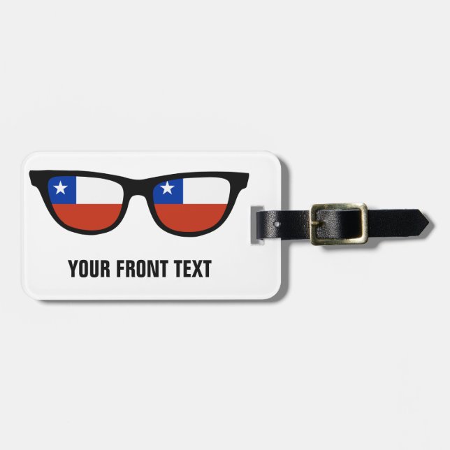 Etiqueta de bagagem personalizada do Chile Shades (Frente Horizontal)