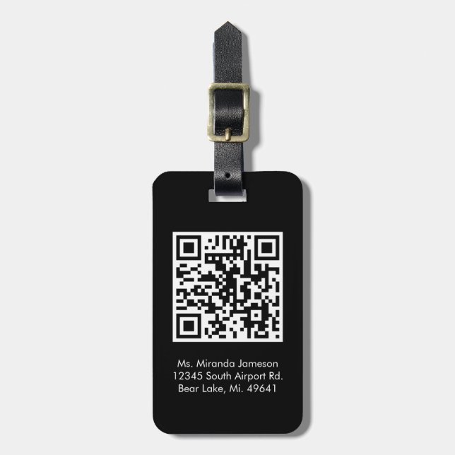 Etiqueta de Bagagem Personalizada do CÓDIGO QR Pre (Frente Vertical)