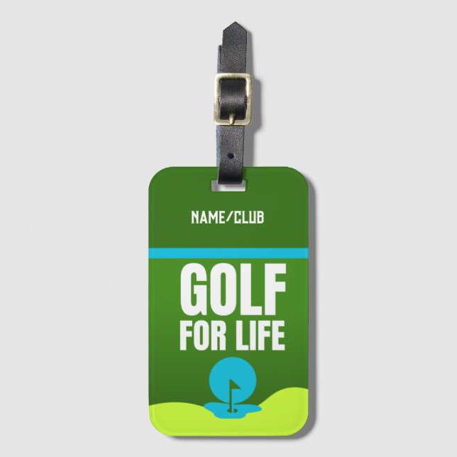 Etiqueta de Bagagem Personalizada do Golf Club (Frente Vertical)