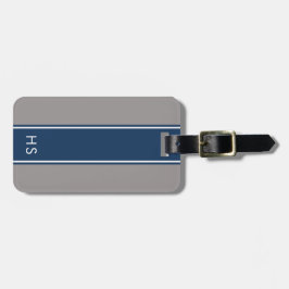 Etiqueta de bagagem personalizada do marinho