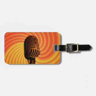 Etiqueta de bagagem personalizada do microfone