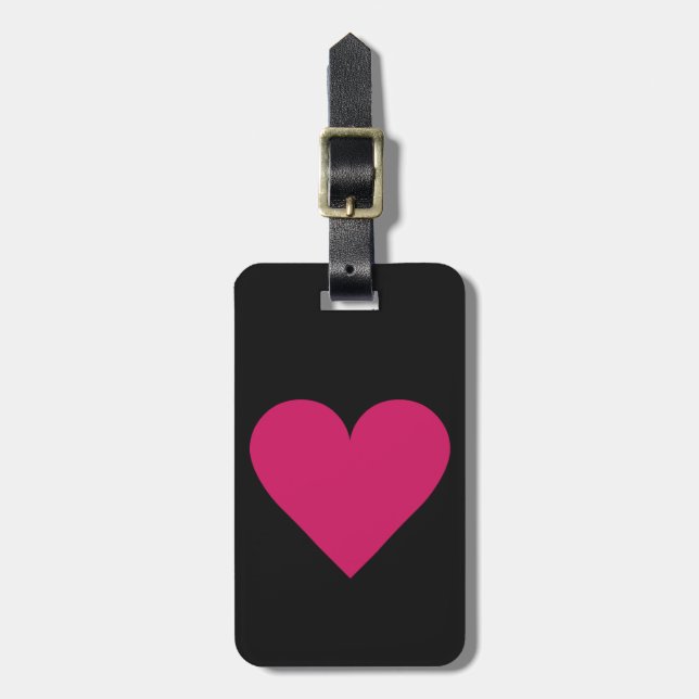 Etiqueta de bagagem personalizada do Red Heart (Frente Vertical)