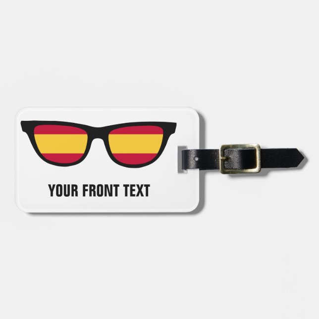 Etiqueta de bagagem personalizada do Shades espanh (Frente Horizontal)