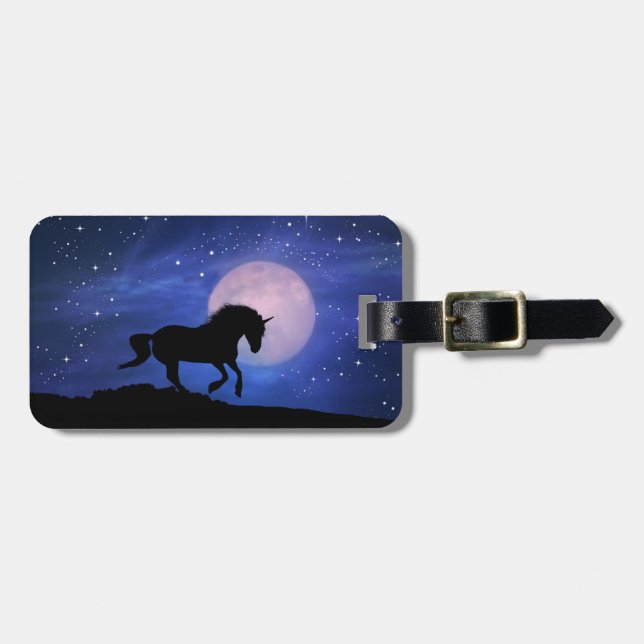 Etiqueta de Bagagem Personalizada do Unicorn (Frente Horizontal)