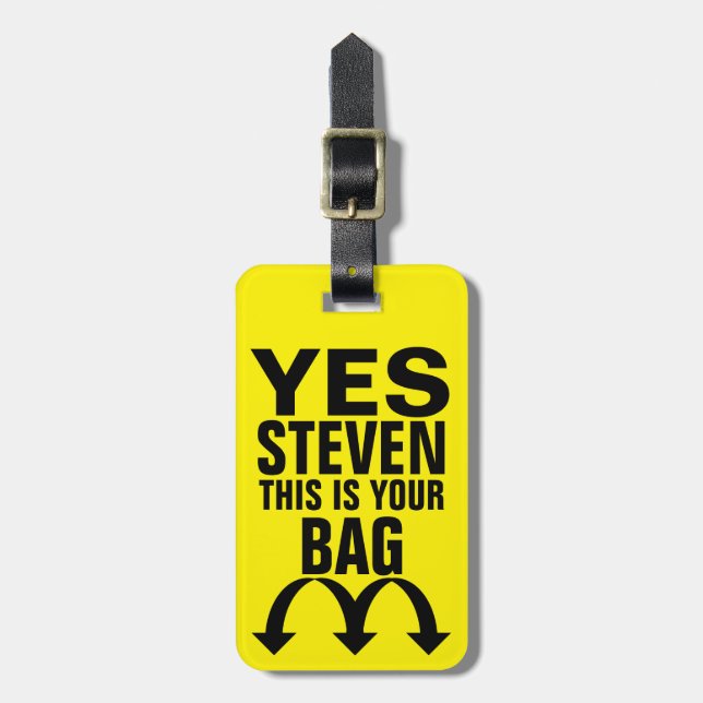 Etiqueta de Bagagem Personalizada Engraçado (Frente Vertical)