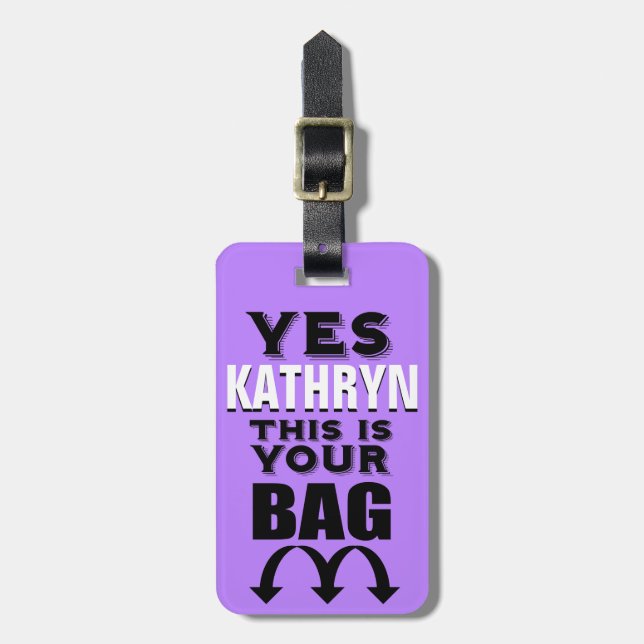 Etiqueta de Bagagem Personalizada Engraçado (Frente Vertical)