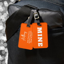 Etiqueta de Bagagem Personalizada MINE Divertida