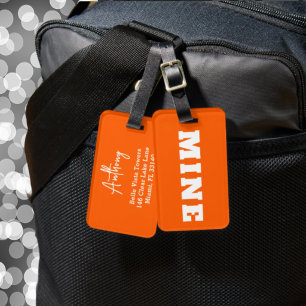 Etiqueta de Bagagem Personalizada MINE Divertida