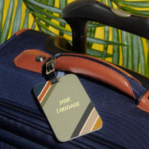 Etiqueta de Bagagem Personalizada Moderna Minimali