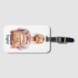 Etiqueta de Bagagem Personalizada - Mulher Loira