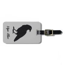 Etiqueta de bagagem personalizada preta e prata | 