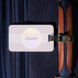 Etiqueta de Bagagem Personalizada Retro Glam Rosa 