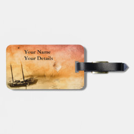 Etiqueta de Bagagem Personalizada Steampunk de Via