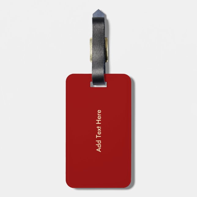 Etiqueta de Bagagem Personalizada (Vermelho) (Traseira Vertical)