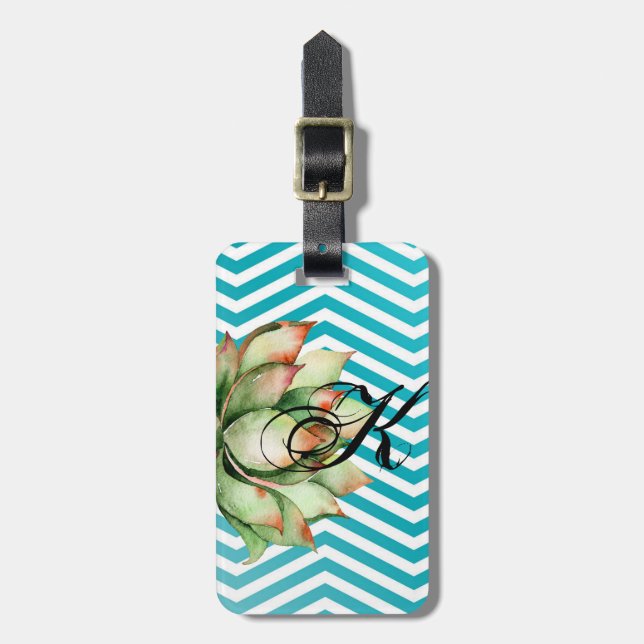 Etiqueta de Bagagem PersonalizadaBoho Cactos Cactu (Frente Vertical)